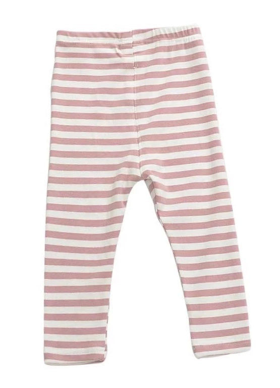 Pink Striped Leggings