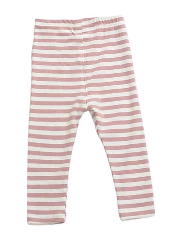 Pink Striped Leggings