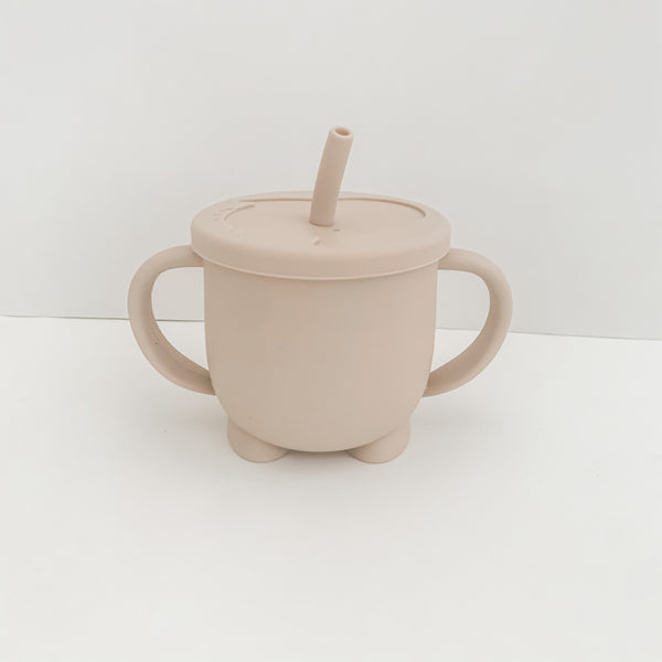 Silicone Handle Cup- Beige
