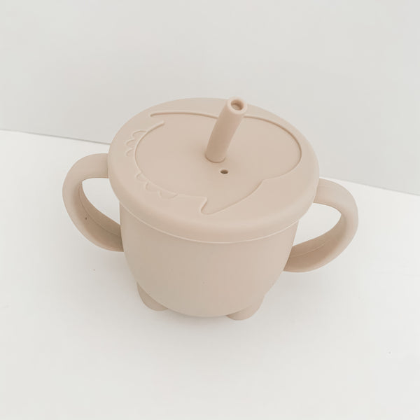Silicone Handle Cup- Beige