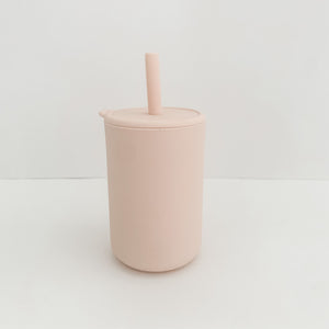 Silicone Straw Cup- Blush