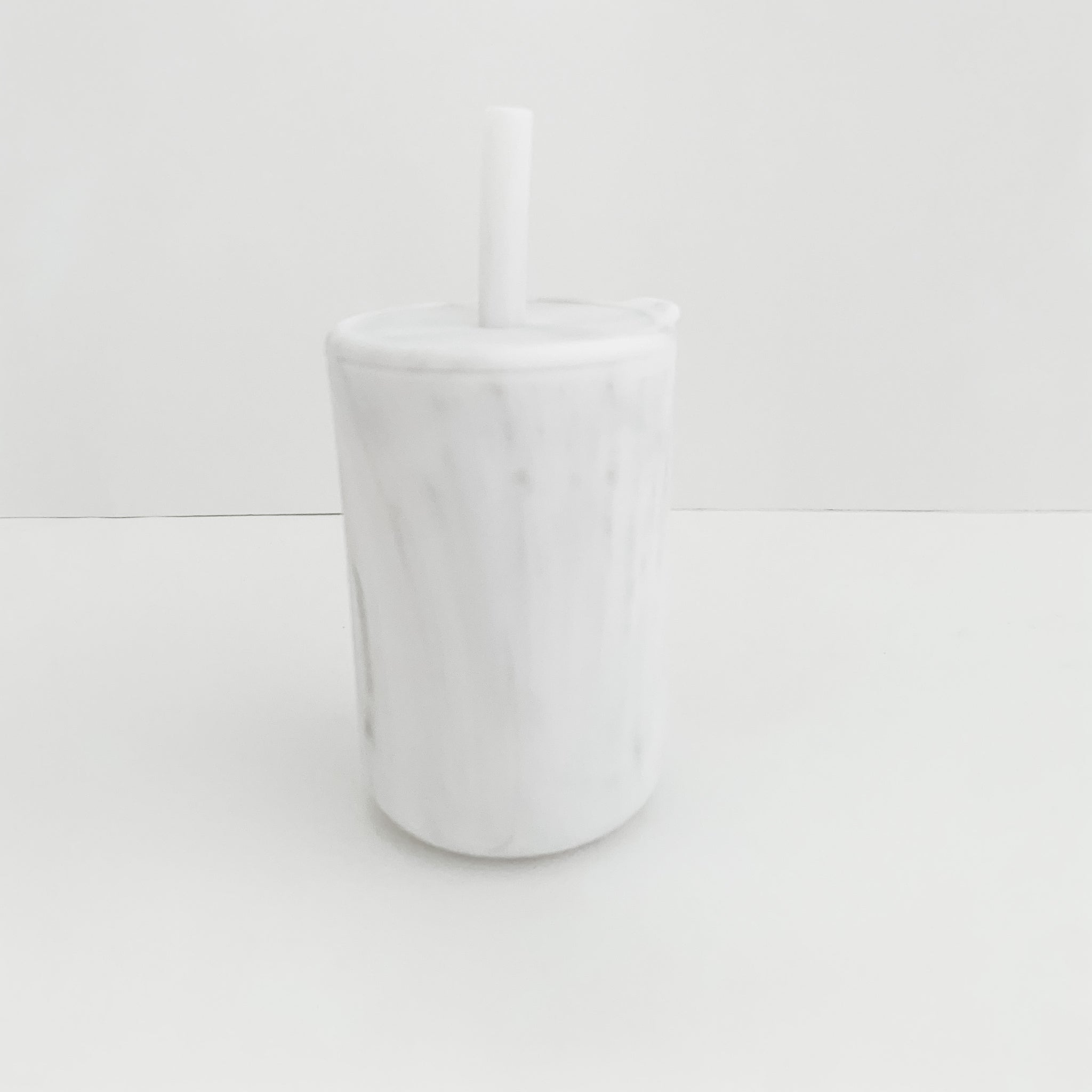 Silicone Straw Cup- Marble