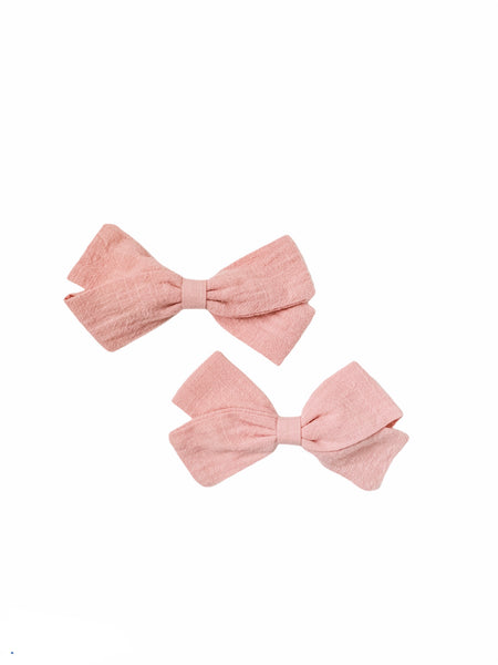 Bow Clips- Dust Pink