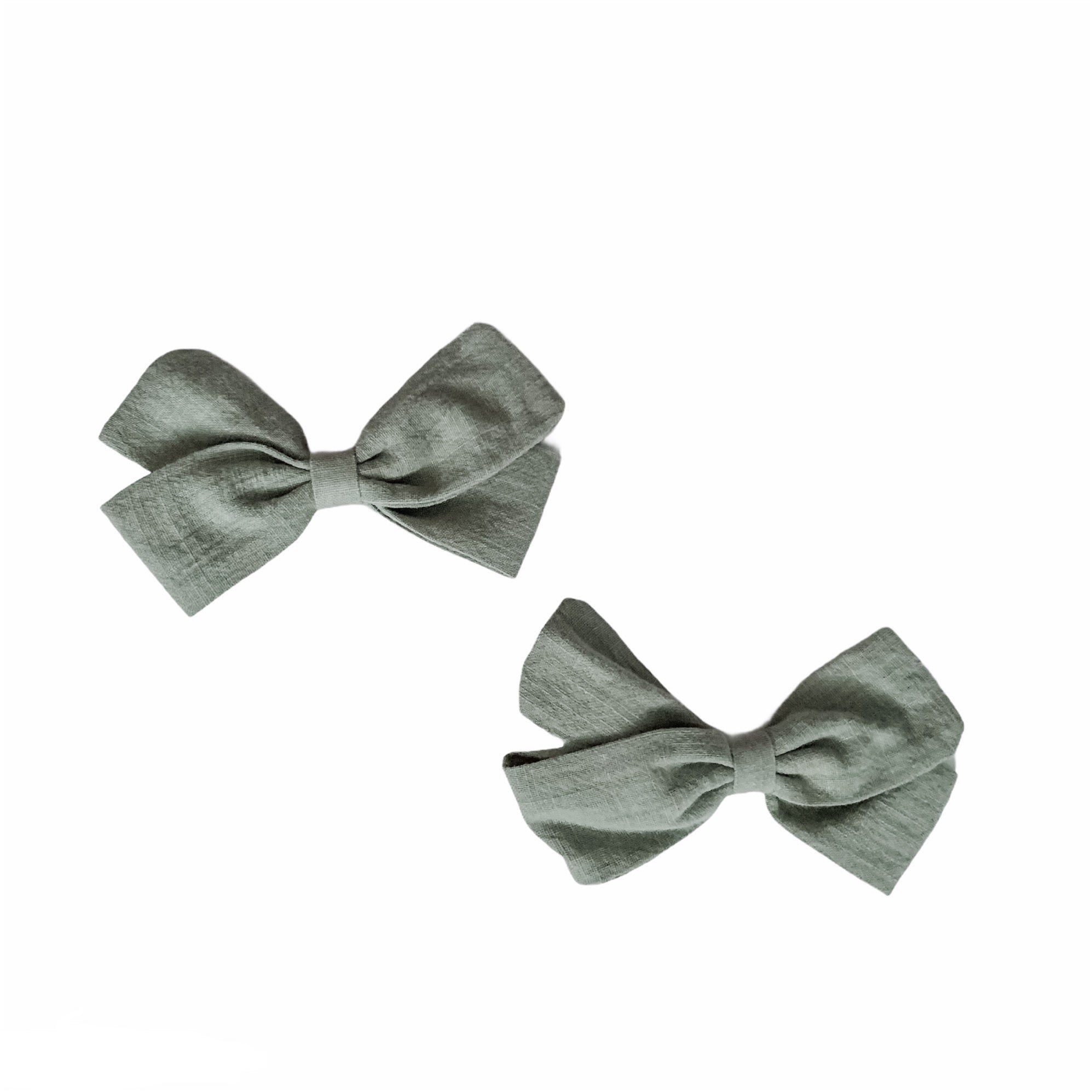Bow Clips- Olive Green