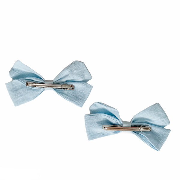 Bow Clips- Baby Blue